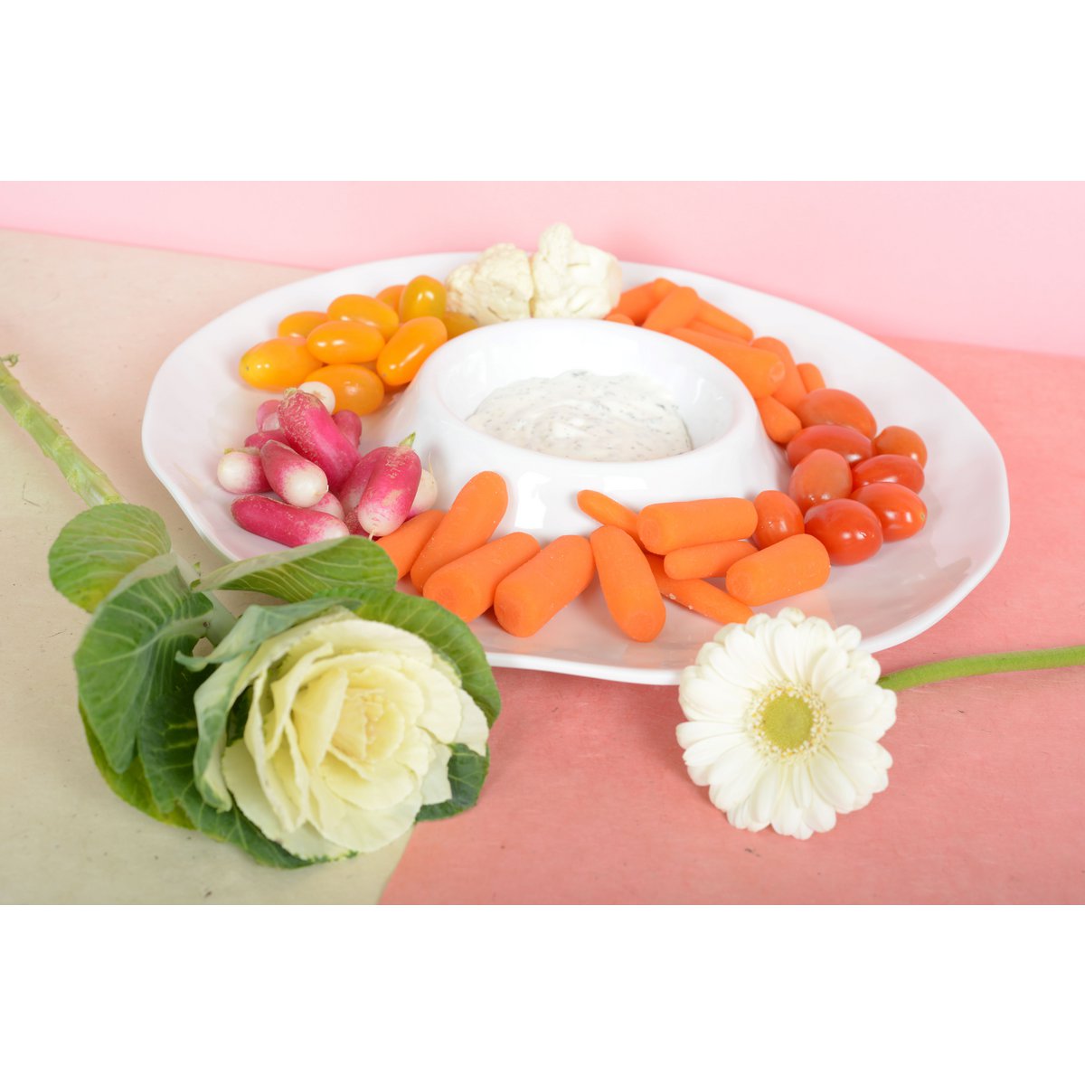 Aperitiefschaal 35x35x3 cm melamine wit