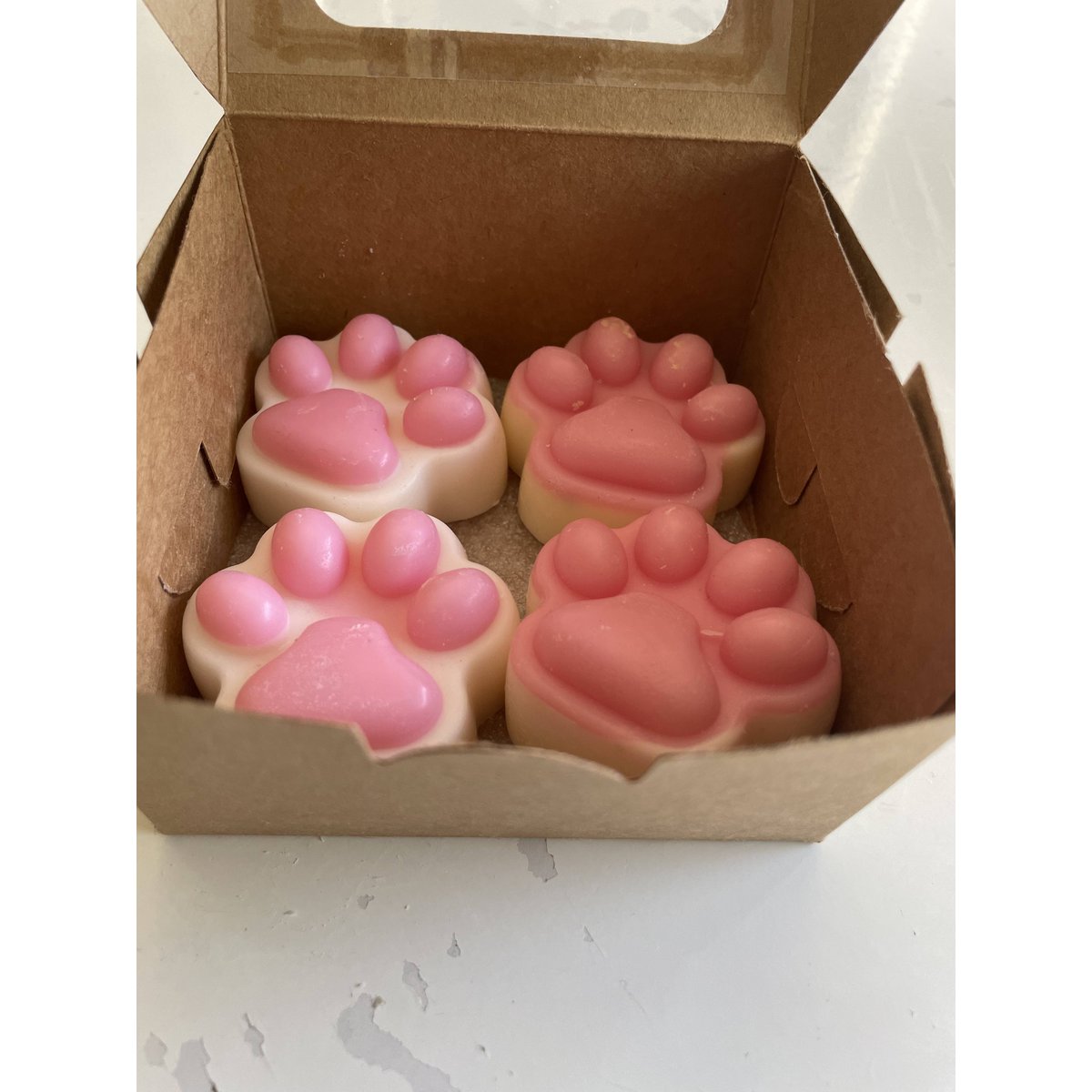 Wax melts kattenpoot 6,5x6,2x3 cm koolzaadwas
