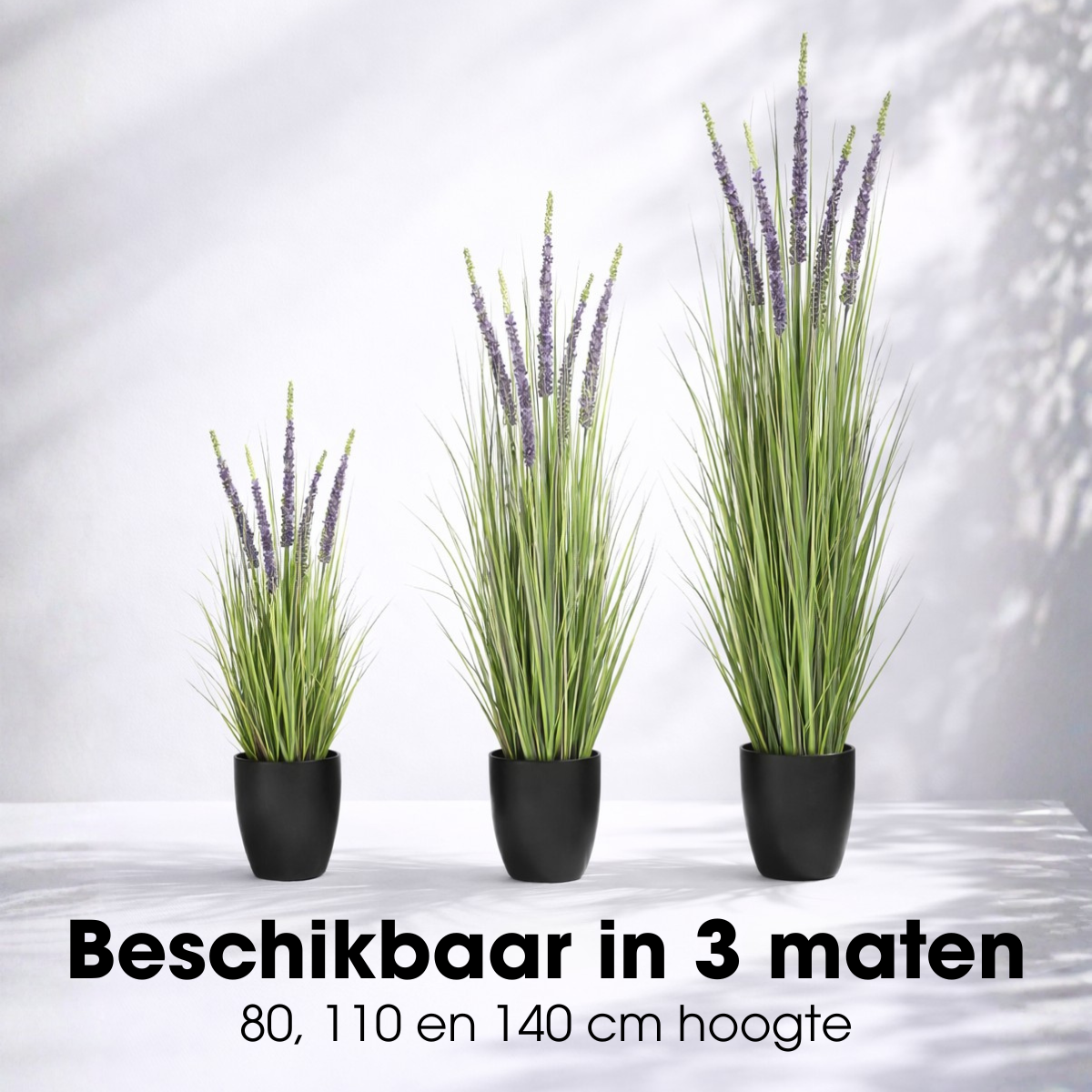 Kunstplant siergras paars 110 cm