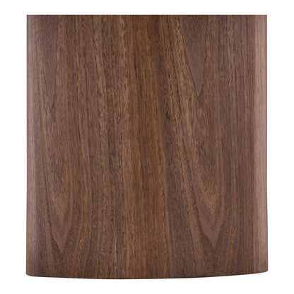 Salontafel ø60x42 cm keramiek/essenfineer wit donkerbruin