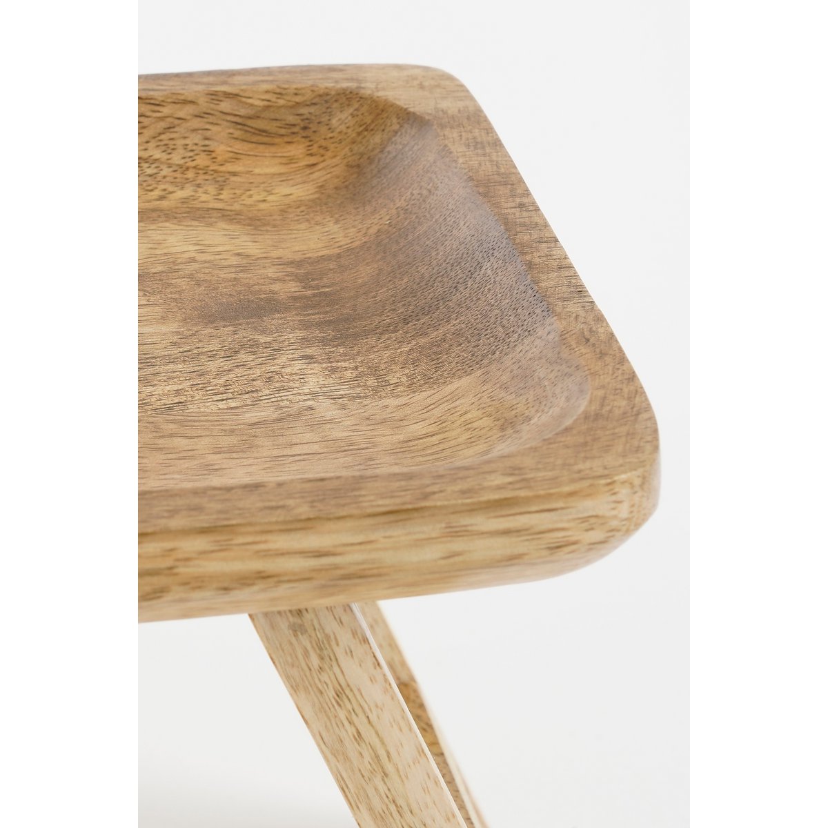 Dienblad mangohout donkerbruin 40x15x15 cm