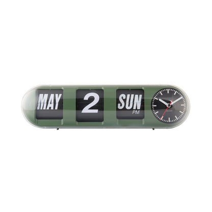 Wandklok Tube Flip 38 cm groen plastic