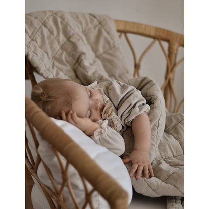 Babyrustdeken 87x100 cm katoen beige goud