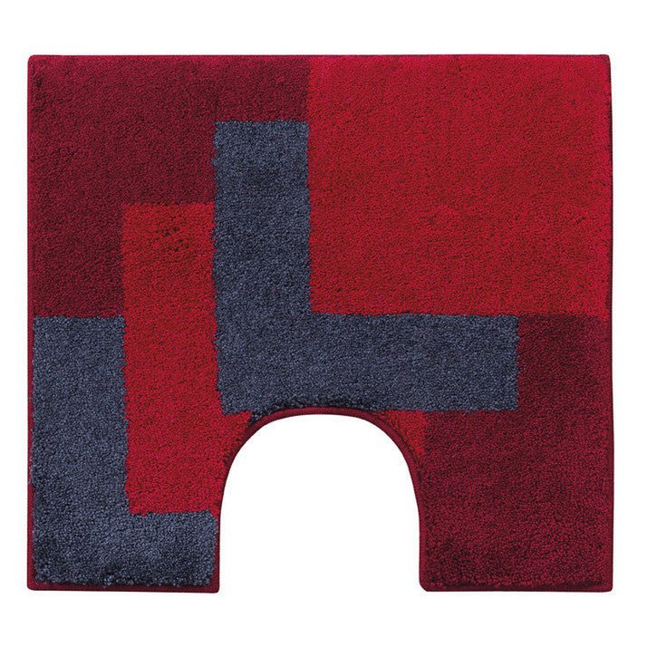 Toiletmat 55x60 cm rood acryl