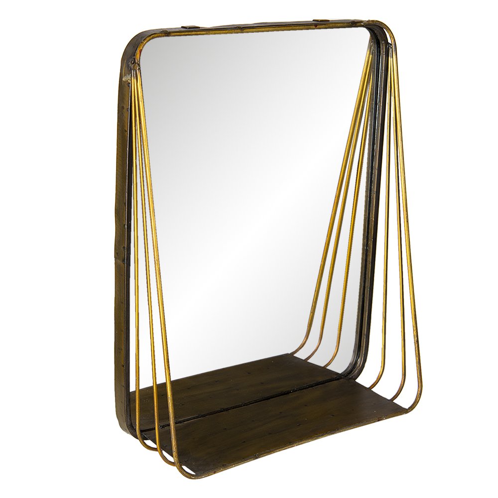 Mirror 34x42 cm Copper-colored Metal Large Mirror