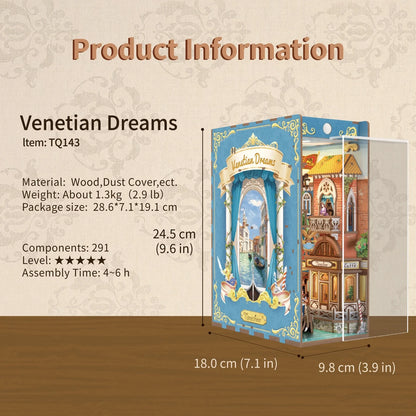 Tonecheer, DIY Book Nook, Venetian Dreams, TQ143, 18,0x9,8x24,5cm