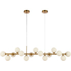 Pendant Lamp Nancy White Gold Modern Chandelier With Brass