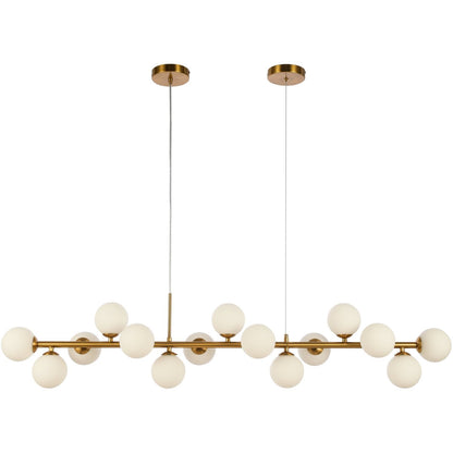 Pendant Lamp Nancy White Gold Modern Chandelier With Brass