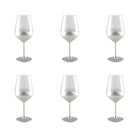 Glow Silver Wine Glasses Set Of 6 Elegant Table Decoration