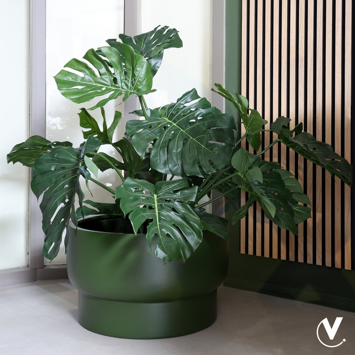Plantenpot Nyborg groen Ø54-70 cm fiberstone
