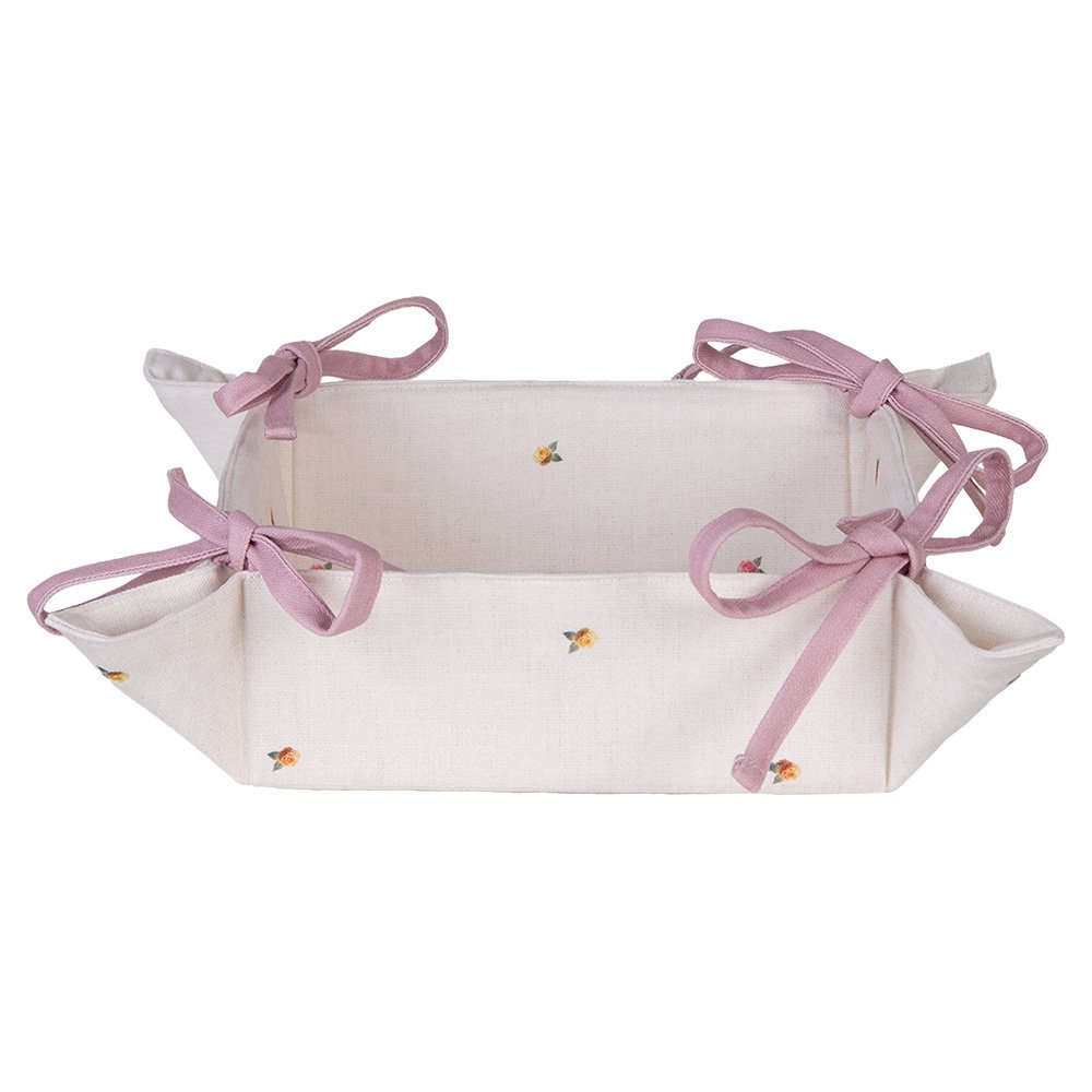 Broodmand 35x35x8 cm Beige Katoen