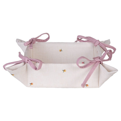 Broodmand 35x35x8 cm Beige Katoen