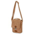 Crossbody tasje corduroy curry 17x20x6.5 cm