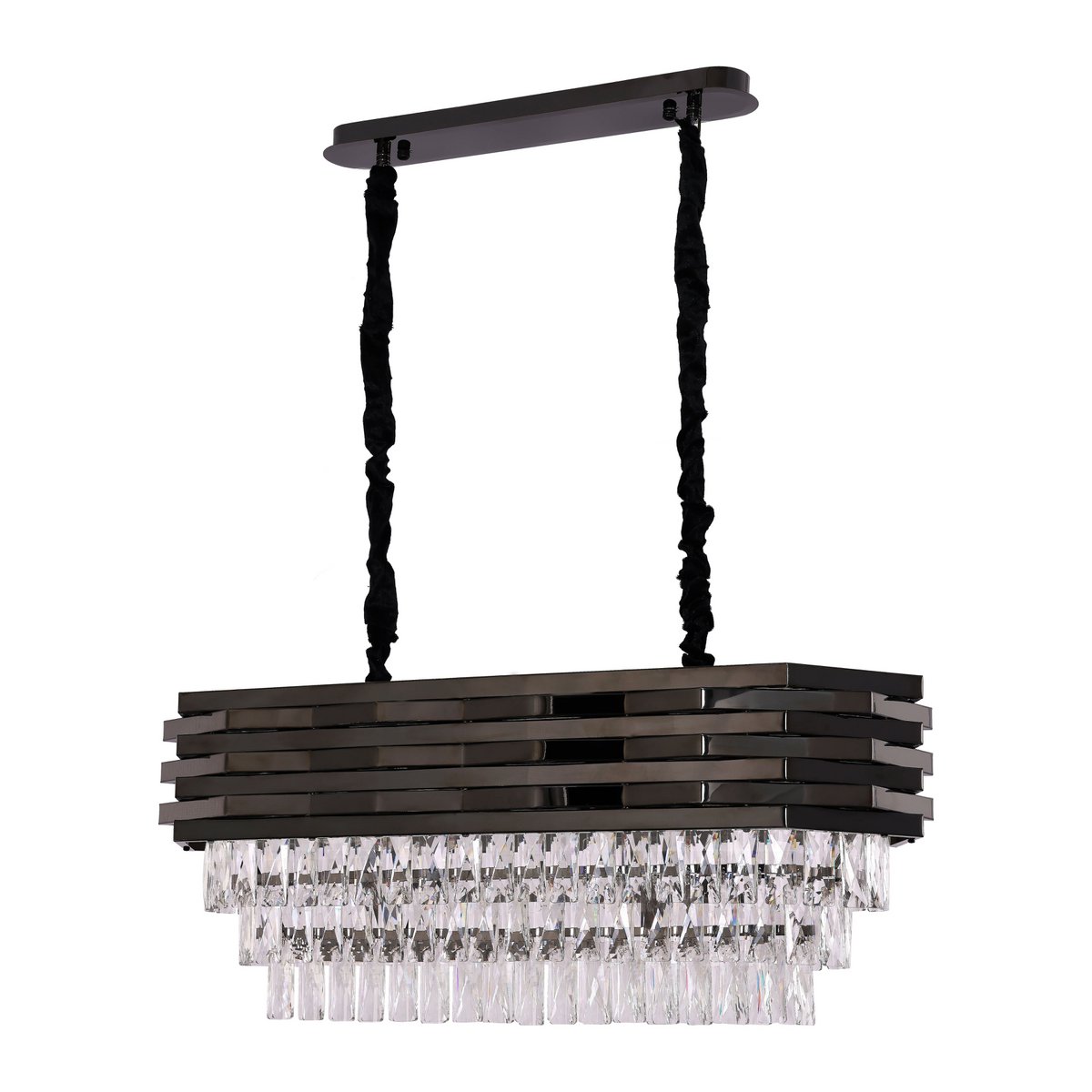Pendant Lamp Crystal Black | 80x30cm