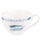 Kop en schotel 250 ml keramiek wit blauw