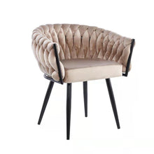 Eva Chair Velvet Taupe Black Frame