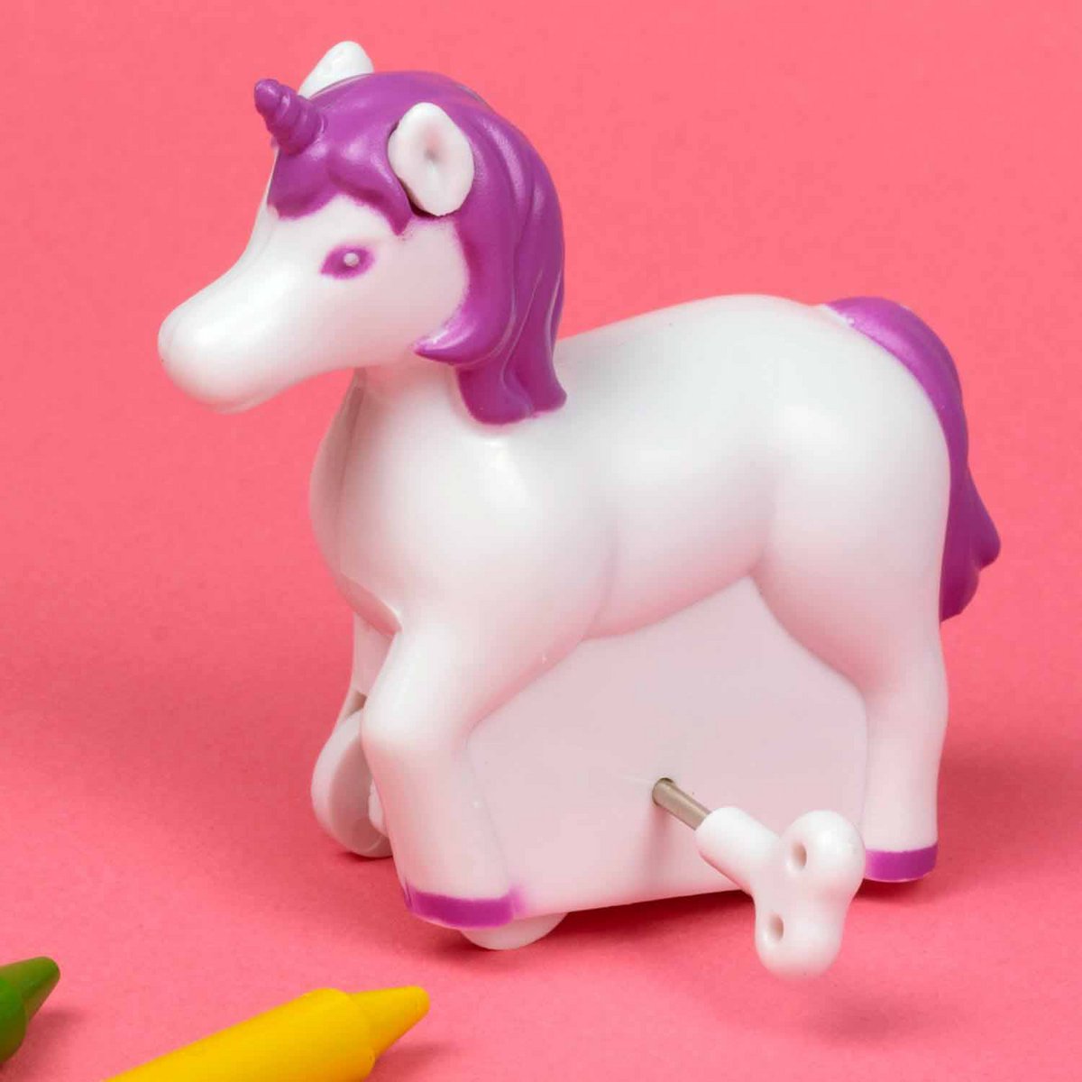 Opwindfiguur eenhoorn roze paars 2 stuks
