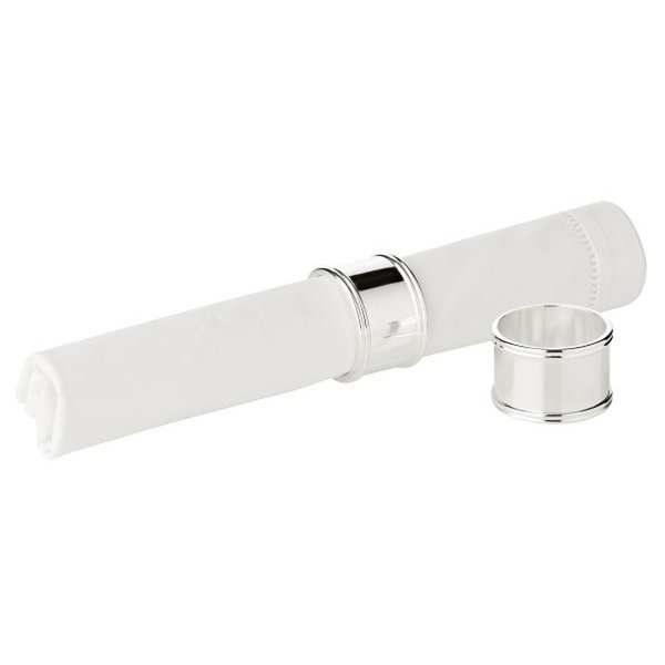 Servetringen 4 cm verzilverd set van 2