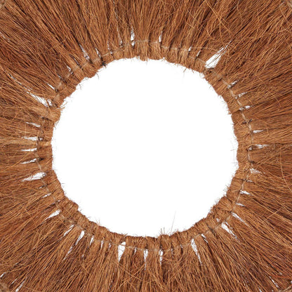 Wanddecoratie bananenblad kokosnoot naturel handgemaakt