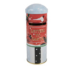 Spaarpot brievenbus 6x16 cm rood metaal