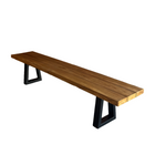Bank teak ijzeren benen 280 cm