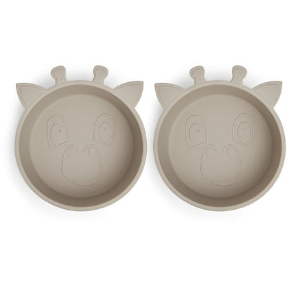 Alex Silicone Deep Plate 2-pack Giraffe