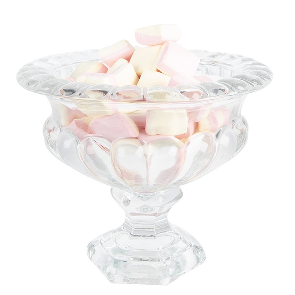 Fruitschaal Ø 19x15 cm glas transparant patroon