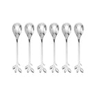 Theelepels 6 stuks zilver roestvrij staal 14 cm