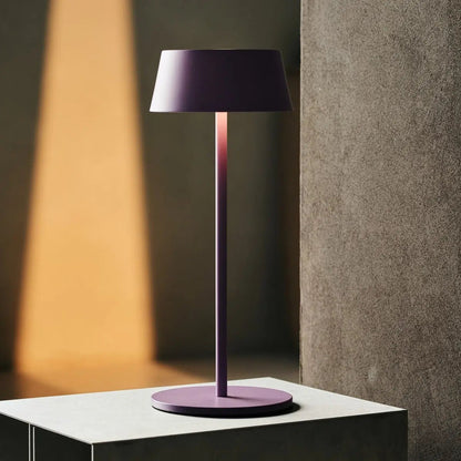Hugo Violet Lilac Rechargeable Table Lamp - Stylish, dimmable lamp & wireless
