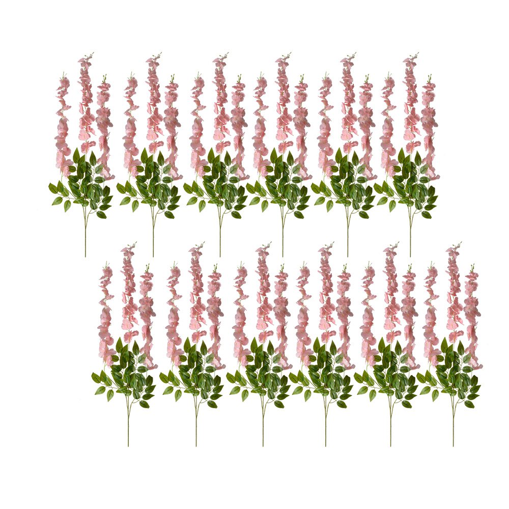 Kunstbloemen set 12 stuks 110 cm roze kunststof