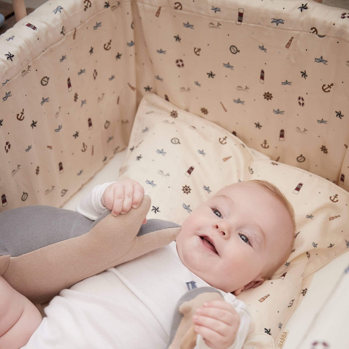 Baby bed linen GOTS (70x100 cm) - Little sailor