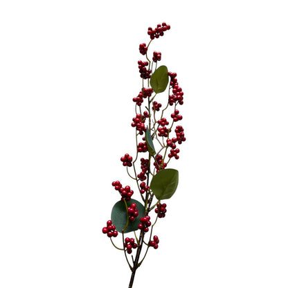 Kunstbloem Rode Vrucht 83 cm