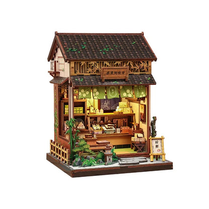 3D DIY huisje 14x14x19 cm hout