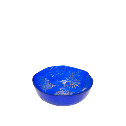 Rolled blue eye bowl 15x15x5cm
