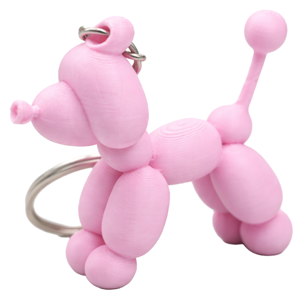 Poedel ballon hond sleutelhanger PLA