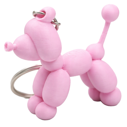Poedel ballon hond sleutelhanger PLA