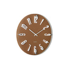 Wandklok 40 cm bruin melamine