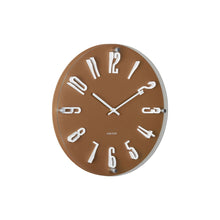 Wandklok 40 cm bruin melamine