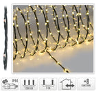 LED Lighting 400 LEDs - 12 Meters - Warm White - For Indoor And Outdoor Use - 8 Light Functions - Soft Wire
