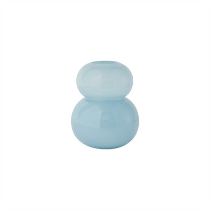 Vaas ijsblauw glas Ø19,5xH23 cm