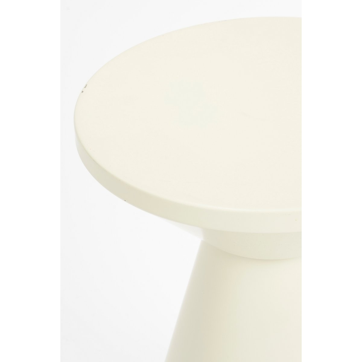 Jim Side Table - H45 x Ø31 cm - Iron - Off-white