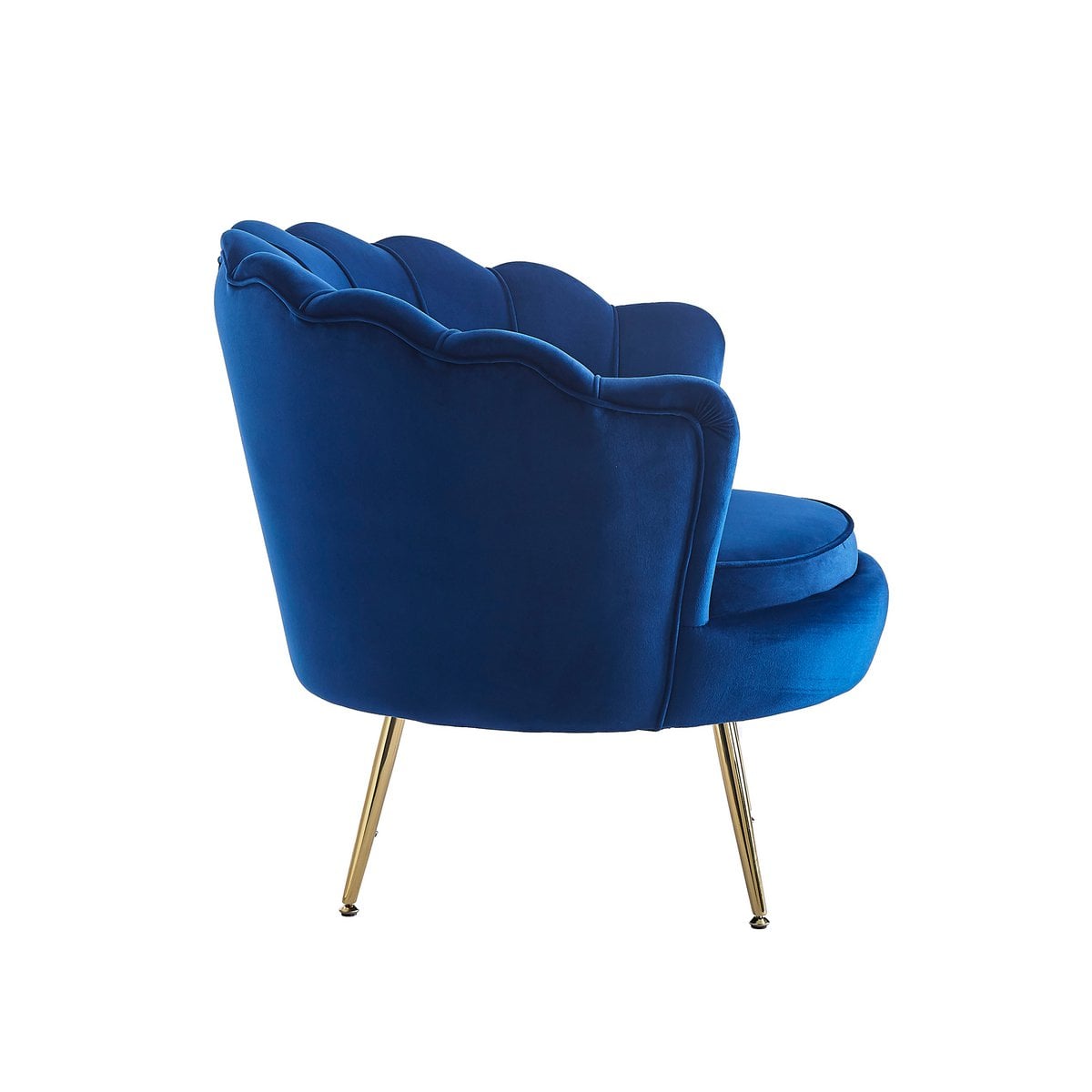 Tub armchair made of dark blue velvet
