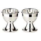 Eierdopjes set van 2 verzilverd 5 cm