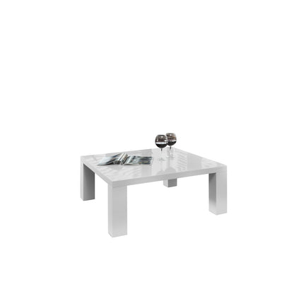Salontafel 90x90x40 cm wit hoogglans MDF