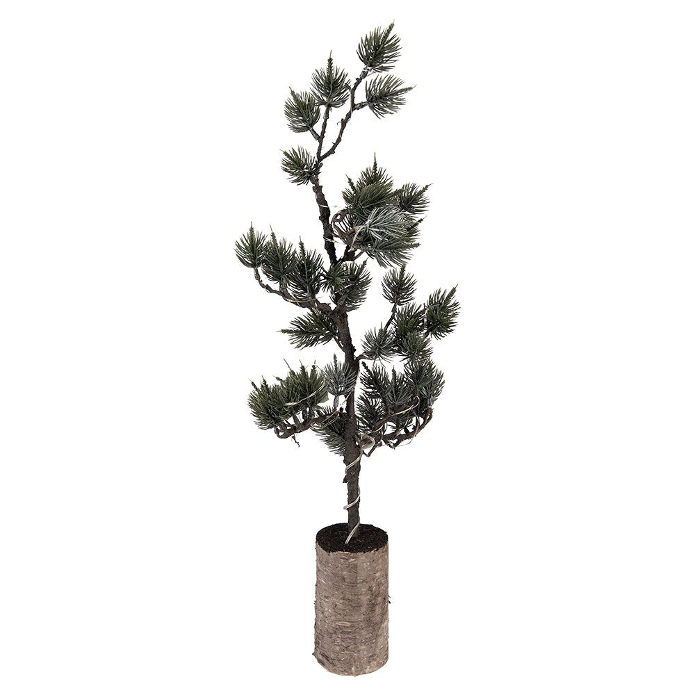 Mini Kunstkerstboom 23x23x60 cm / 3xAAA Groen Hout