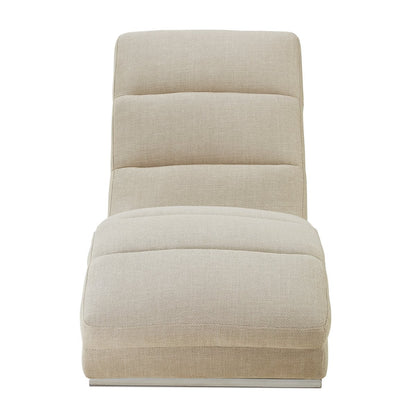 Chaise longue 170x60x82 cm beige structuurstof