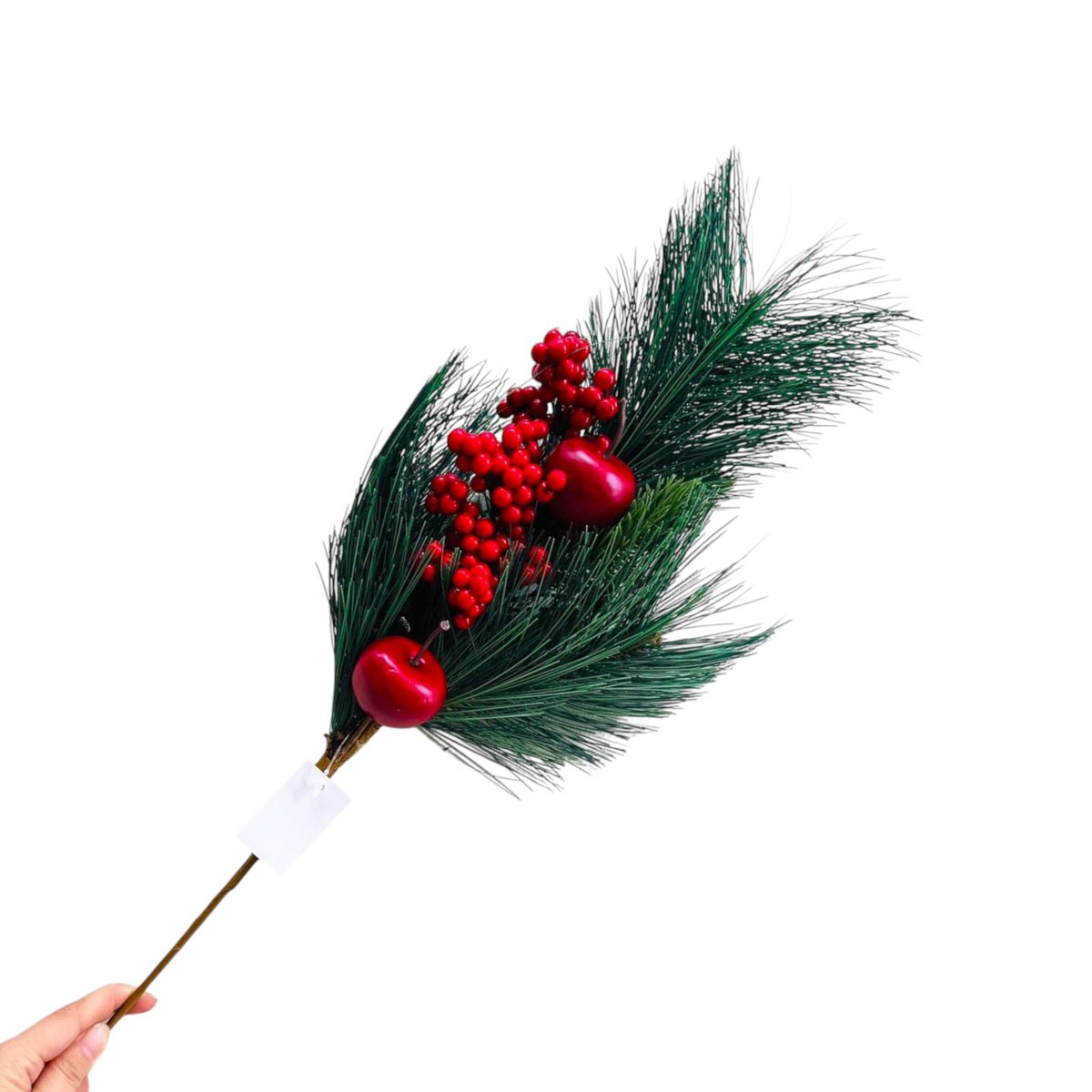 Kunstbloem kerstcombinatie 61 cm rood groen
