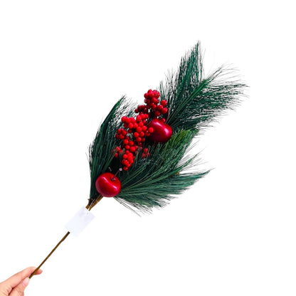 Kunstbloem kerstcombinatie 61 cm rood groen