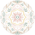 Muurcirkel summer floral Ø 12-140 cm Dibond/Forex