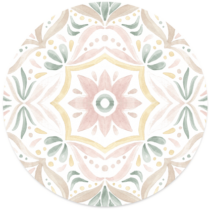 Muurcirkel summer floral Ø 12-140 cm Dibond/Forex